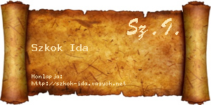 Szkok Ida névjegykártya